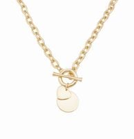 Naszyjnik toggle z sercem i blaszką (C21/WIO/01AU)