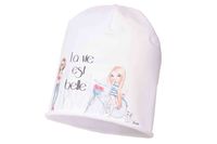 JAMIKS Carolyn czapka dla dziewczynki beanie biała 50-52