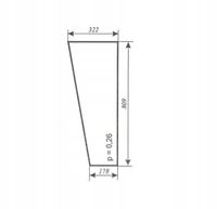 szyba przednia dolna - przód dolny ciągnika URSUS 35-12, 3512 kabina Kunów