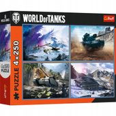 Puzzle 4X250 Wielka Bitwa Czołgów 13347