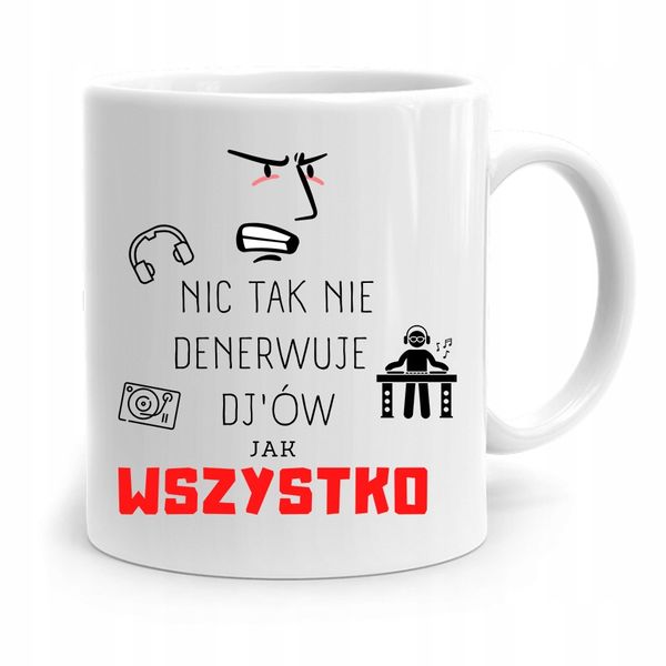 Dla Dja Muzyka Kubek Wszystko Denerwuje Prezent Z Nadrukiem Ze Zdjęciem zdjęcie 1