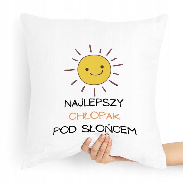 Poduszka Dla Chłopaka Najlepszy Pod Słońcem Z Nadrukiem Ze Zdjęciem zdjęcie 1