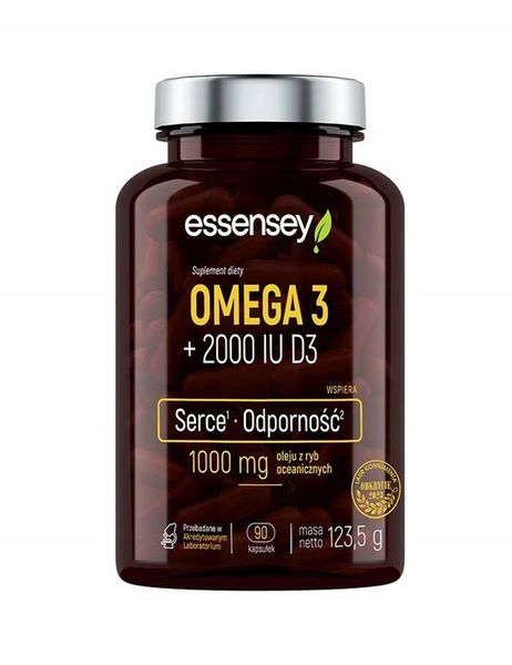 ESSENSEY OMEGA 3+2000IU D3 90cap zdjęcie 1
