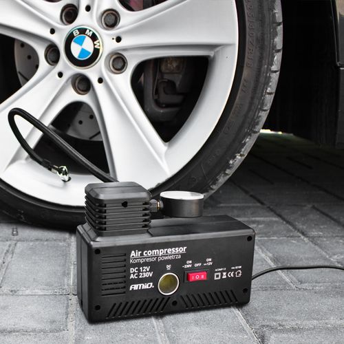 KOMPRESOR SAMOCHODOWY 12V/230V POMPKA DO KÓŁ na Arena.pl