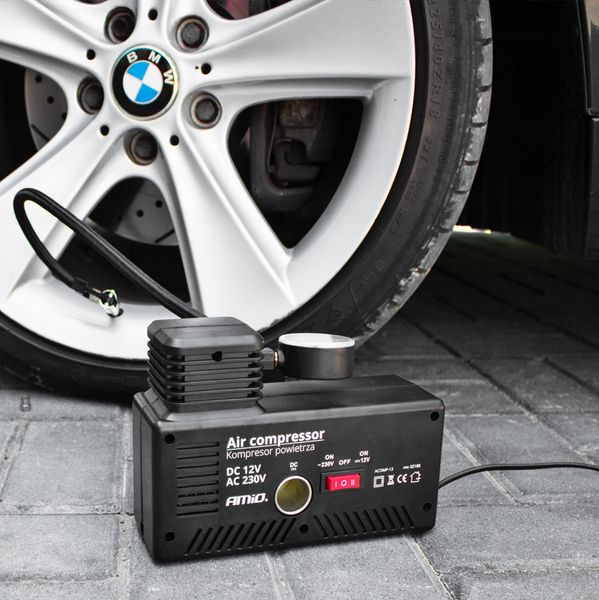 KOMPRESOR SAMOCHODOWY 12V/230V POMPKA DO KÓŁ zdjęcie 2