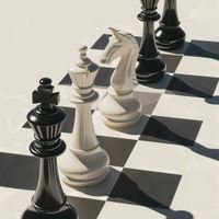 Plakat 90x90cm Szach i Mat