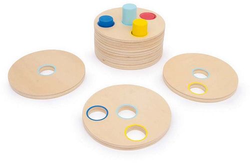 Drewniana Piramidka edukacyjna Dopasowanie Kształtów na Arena.pl