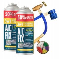 ZESTAW 2xUSZCZELNIACZ GAZ OLEJ KLIMA R134A 3w1+50% PRZEWÓD DUŻA PUSZKA 626g