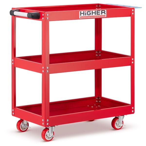 Wózek warsztatowy narzędziowy półki HIGHER kółka zdjęcie 1