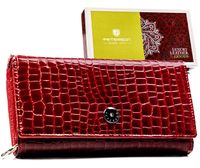 portfel damski skórzany ptn 42100-mc-7008 red
