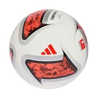 Piłka nożna adidas Bundesliga 26/27 Torfabrik Club biało-pomarańczowa KG6043 r. — Rozmiar: 5