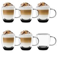 SZKLANKI DO KAWY z podwójną ścianką x6 Konighoffer