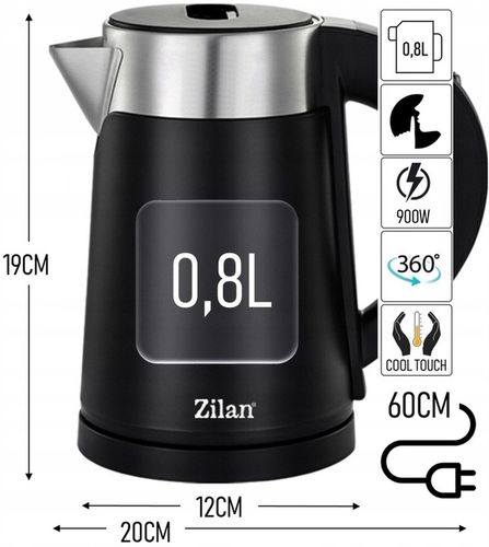 CZAJNIK ELEKTRYCZNY TURYSTYCZNY PODRÓŻNY CICHY MAŁY 900W 0,8L na Arena.pl