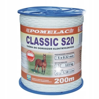 TAŚMA OGRODZENIOWA CLASSIC S20 POMELAC DLA KONI