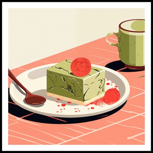 Plakat 100x100cm Deser Matcha na Arena.pl