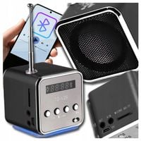 Przenośne radio fm akumulatorowe z głośnikiem led FM radyjko kuchenne