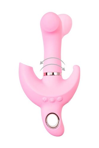 JOS Vibrator with clitoral stimulator JOS Twistme, silicone, pink, 19.5 cm na Arena.pl