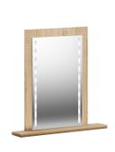LUSTRO z oświetleniem LED dąb sonoma z półką 65x50 cm