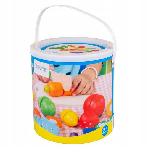 DREWNIANE OWOCE I WARZYWA DO KROJENIA NA RZEPY NÓŻ DESKA KINDERPLAY na Arena.pl