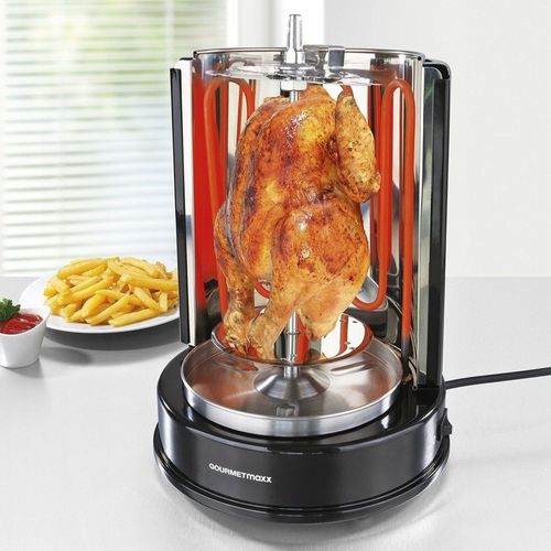 GRILL DO KURCZAKA KEBAB SZASZŁYKI OBROTOWY 360' 1400W na Arena.pl