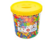 KOLOROWY ZESTAW KONSTRUKCYJNE, KLOCKI, W  WIADERKU