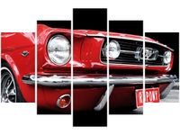 100CM 150CM OBRAZ 5 ELEM RED MUSTANG Y ŚCIENNY