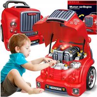 ZESTAW MECHANIKA DLA DZIECI Silnik DO ROZKRĘCANIA SAMOCHÓD AUTO WARSZTAT Ef