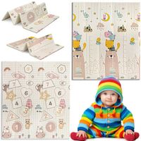 MATA PIANKOWA EDUKACYJNA SKŁADANA DLA DZIECI MISIE CYFERKI 150x200