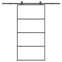 Drzwi przesuwne a akcesoriami, 102,5x205 cm, ESG i aluminium