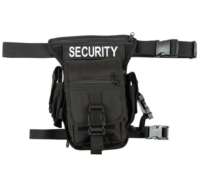 Saszetka biodrowa z mocowaniem na udo "Security" czarna zdjęcie 1