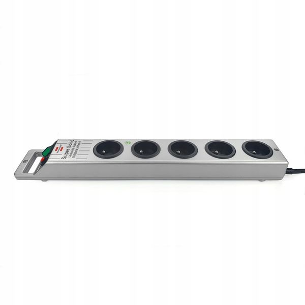 Przedłużacz Listwa Zasilająca Srebrna 5 Gniazd Kabel 2,5m BRENNENSTUHL zdjęcie 5