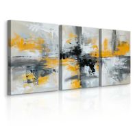 Obrazy Do Salonu Set Abstrakcja Imitacja Farby Styl Nowoczesny 90cm x 40cm