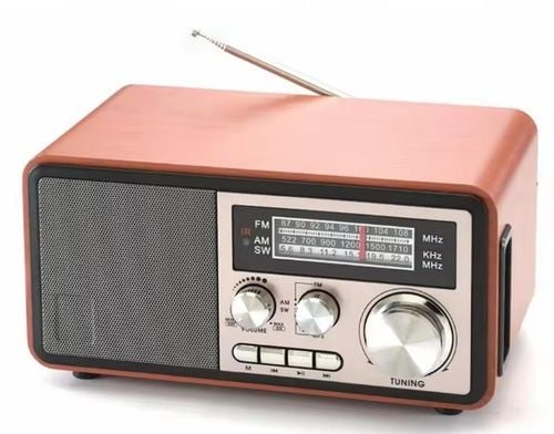 Radio Retro sieciowo-bateryjne FM PRZENOŚNE pilot Bluetooth 1200mAh na Arena.pl