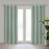 Zasłona gotowa ANGELICA 140x250 miętowa styl eko przelotki
