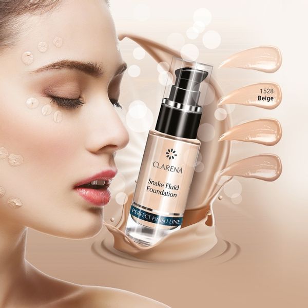 Clarena PODKŁAD DO TWARZY KRYJĄCY BEIGE 30ml Snake Fluid Foundation Kremowy zdjęcie 5