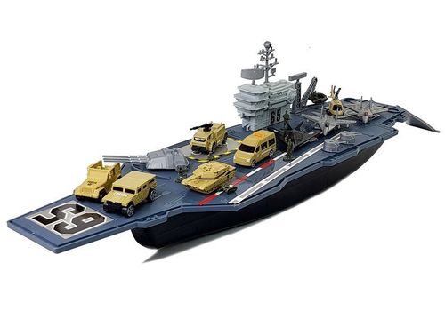 Statek Lotniskowiec Wojskowy z Pojazdami 86cm na Arena.pl