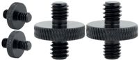Adapter śruba redukcja 1/4" na M6 statywowa aluminiowa czarna 18 mm