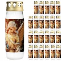 PAKIET 24x BISPOL ZNICZ NA GRÓB WG4D-02 ANIOŁKI 24 SZTUKI 11cm 72H