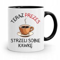 Dla Prezesa Viceprezesa Kubek Czarny Na Prezent Z Nadrukiem Ze Zdjęciem
