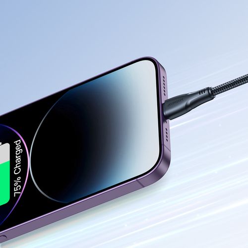 kabel przewód do iphone usb - lightning 2.4a 0.25m czarny na Arena.pl