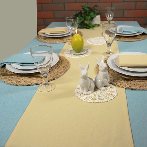 Bieżnik Lniany Żółty Bieżnik Lniany Żółty 220cm na Arena.pl