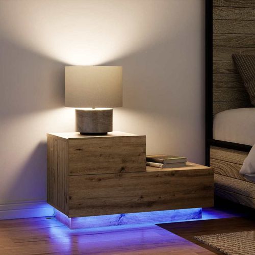 Szafka nocna z szufladą dąb artisan 70 x 36 x 40.5 cm na Arena.pl