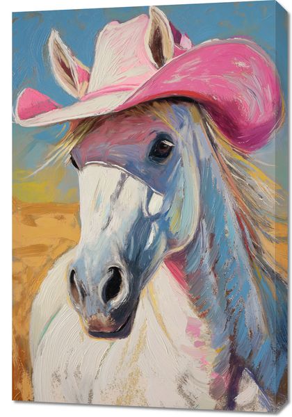 Obraz 60x90cm Różowy Kapelusz zdjęcie 1