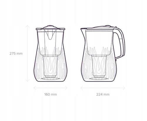 Dzbanek filtrujący Aquaphor Orleans 4.2l czarny z 3 wkł. A5 Mg na Arena.pl