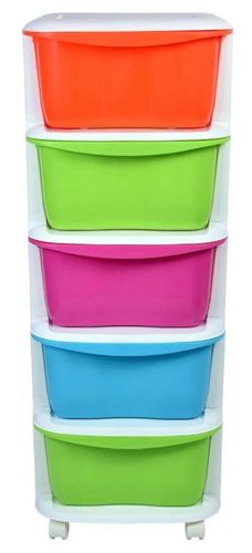 Pojemnik na zabawki 5 szuflad na kółkach na Arena.pl