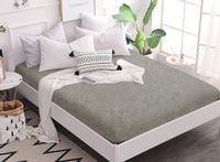 Prześcieradło frotte z gumką 160x200 jasny popiel