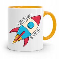 Kubek Żółty Prezent Dla Brata Odlotowy Braciszek Z Nadrukiem Ze Zdjęciem