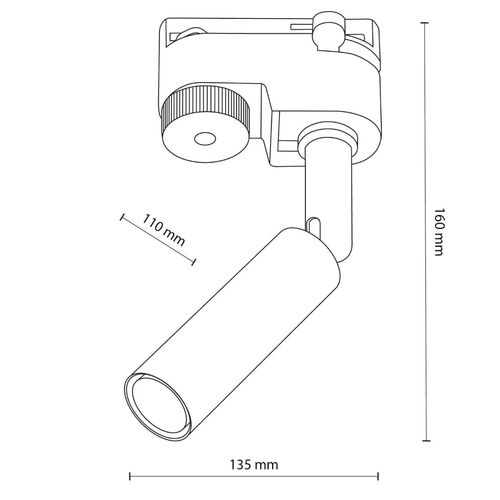 1-fazowy reflektor tuba do szynoprzewodu Tracer 4956 TK Lighting biały na Arena.pl