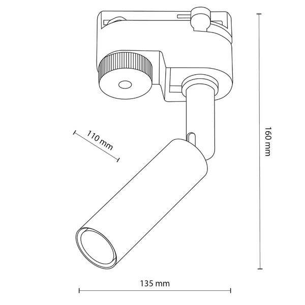 1-fazowy reflektor tuba do szynoprzewodu Tracer 4956 TK Lighting biały zdjęcie 5