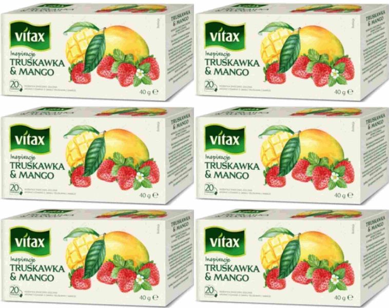 (x6) VITAX Inspirations Truskawka Mango 20tb zdjęcie 1